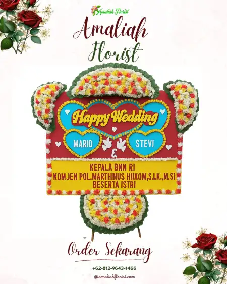 Papan Bunga Pernikahan Mertajaya